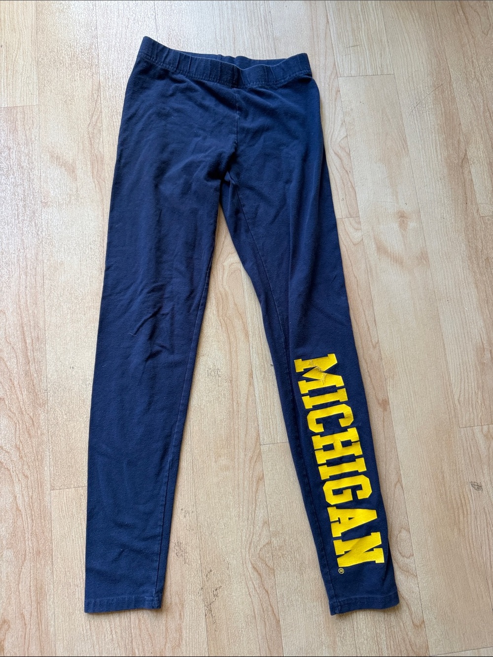 boxercraft Navy Leggings with Yellow 'MICHIGAN' Side Print